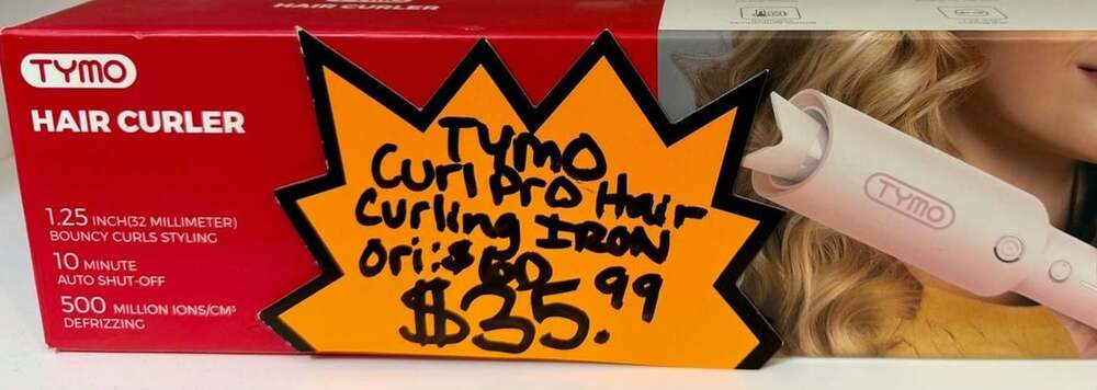 TYMO CurlPro Automatic Curling Iron 1.25 Inch Pink